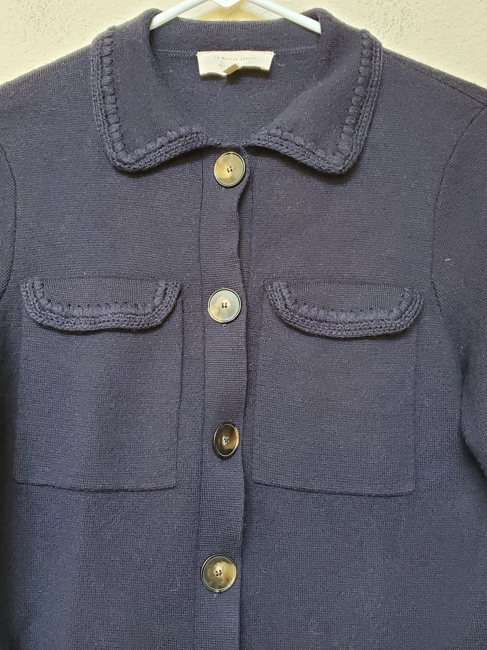 Sezane Black Button-Front 100% Wool Blazer Jacket. Size XS - Picture 2 of 8